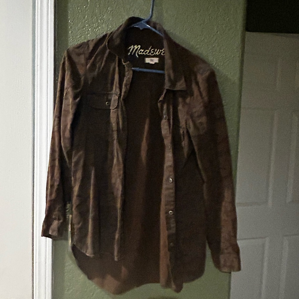 Madewell Dark Brown Button-Down Shirt